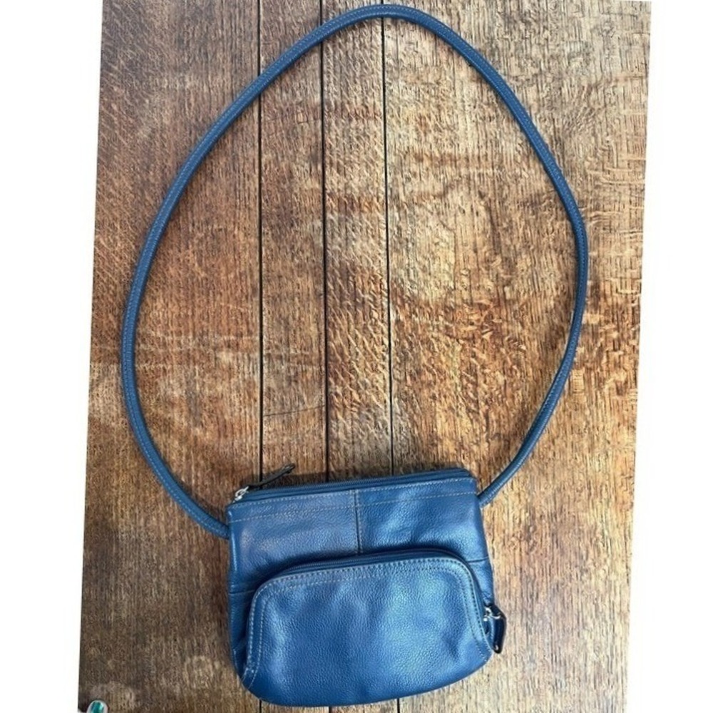 Tignanello blue Leather‎ Crossbody Bag
